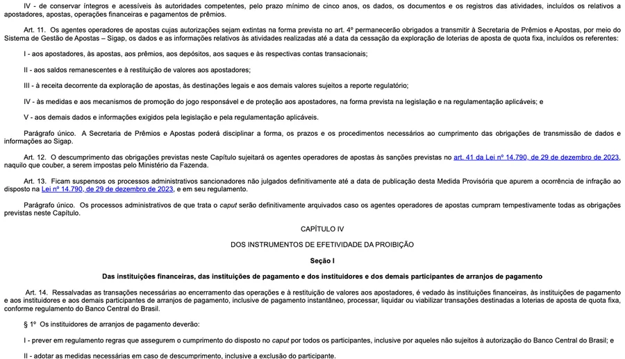 Art. 13 e os processos sancionadores suspensos